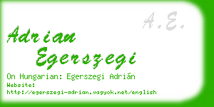 adrian egerszegi business card